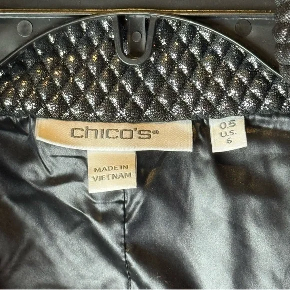 Chicos Zenergy Quilted Foil Puffer Vest 6 - Picture 9 of 11